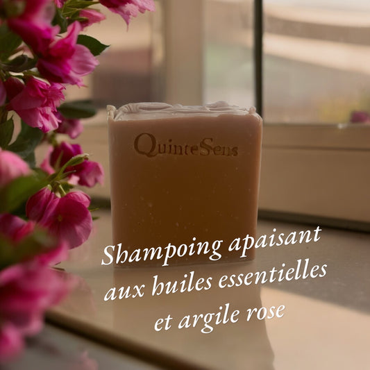 Shampoo: soothing with essential oils and pink clay